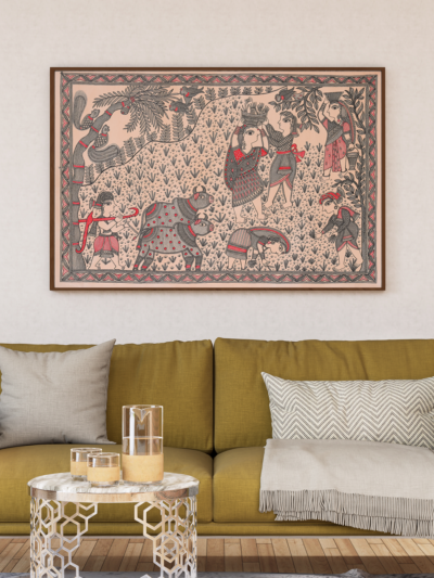 Anaj ka Aashirwad Artwork – Symbolic Blessings & Cultural Wall Décor Madhubani Art