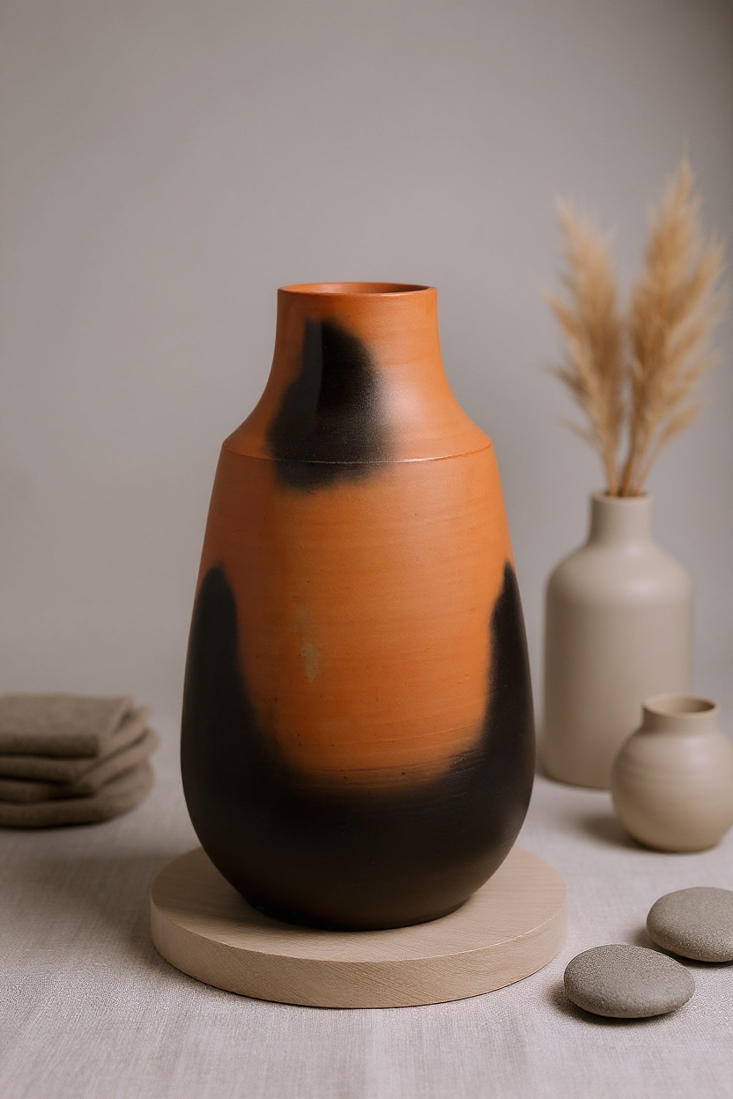 Ember Smoke Terracotta Vase