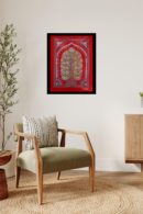 Ethnic Wall Décor – Sunburst Tree Madhubani Canvas