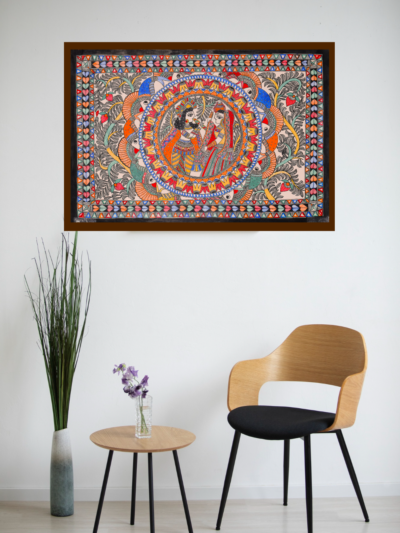 Prem Aaradhya – Romantic & Cultural Madhubani Statement Wall Décor