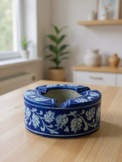 Lotus Grace Ceramic Ashtray – Hand-Painted Home Décor