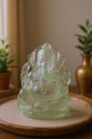 Handcrafted Green Quartz Lord Ganesha Statue – Spiritual Home Décor
