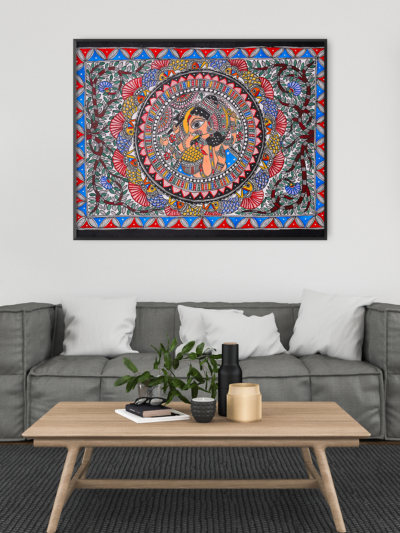Sneh Vighnaharta – Lord Ganesha Wall Madhubani  Décor for Positive Energy