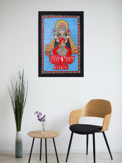 Handcrafted Shubh-Labh Painting – Madhubani Devotional & Artistic Accent