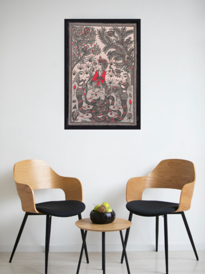 Naagvinashak Artwork – Serpent Slayer Inspired Decorative Madhubani  Wall Art