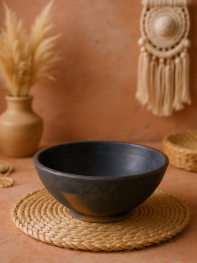 Midnight Smoke Terracotta Bowl