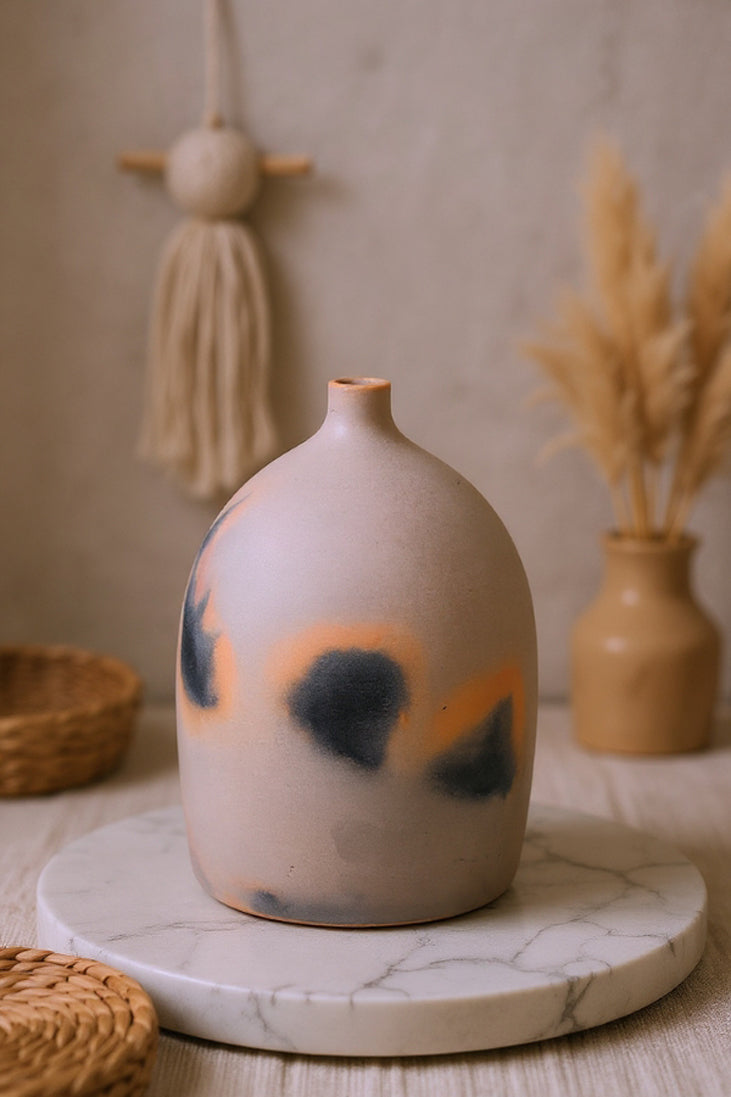 Ember Mist Terracotta Bottle Vase