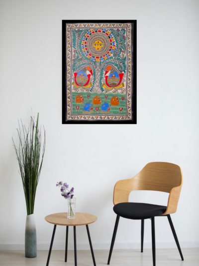 Prakriti ka Raag – Nature & Cultural Statement Madhubani Wall Décor