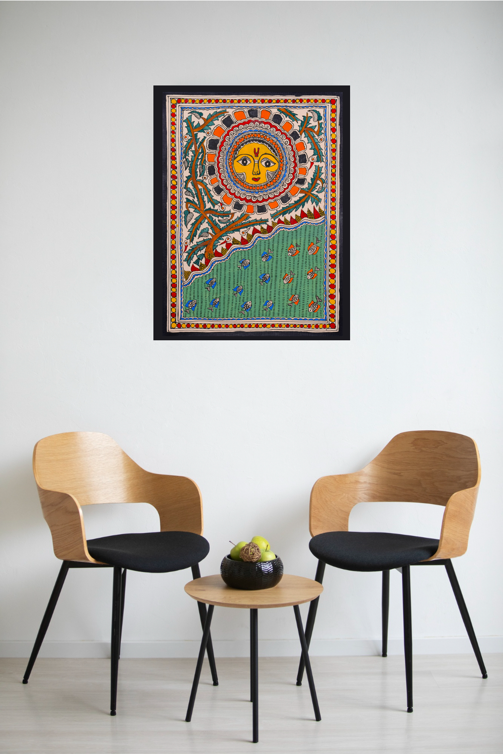 Prakriti Darshan – Handpainted Madhubani Art Celebrating Nature