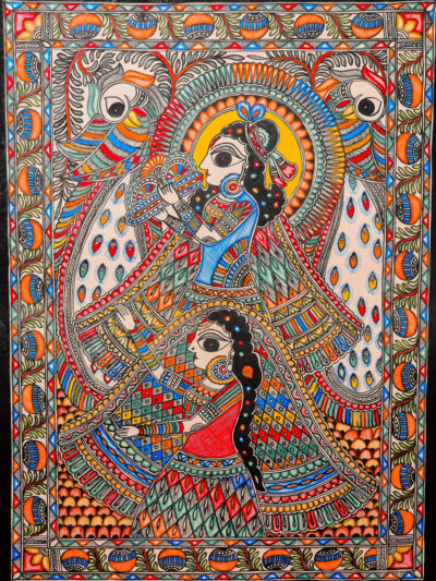 Prem ka Parichay – Romantic Madhubani & Cultural Statement Wall Décor