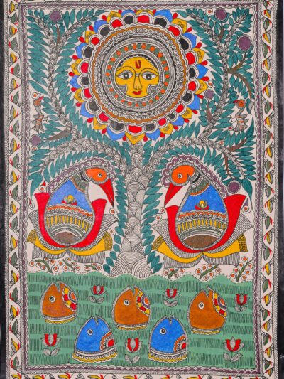 Prakriti ka Raag – Nature & Cultural Statement Madhubani Wall Décor