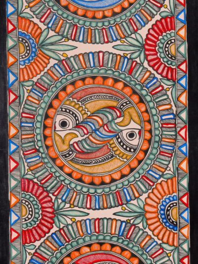Authentic Handmade Jal Nritya Madhubani Artwork