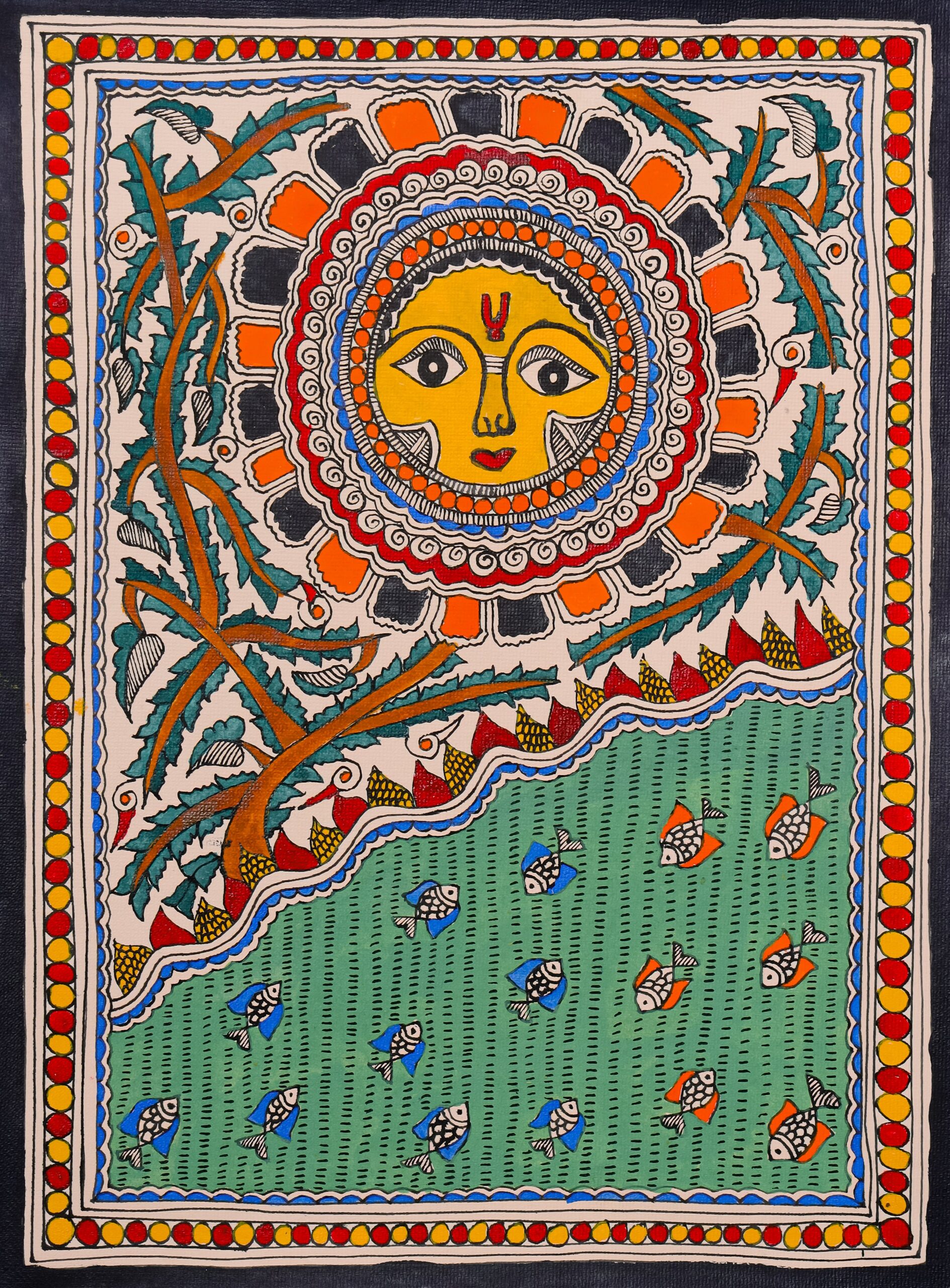 Prakriti Darshan – Handpainted Madhubani Art Celebrating Nature