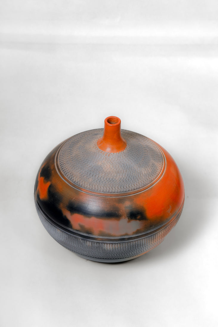 Ember Horizon Terracotta Vase