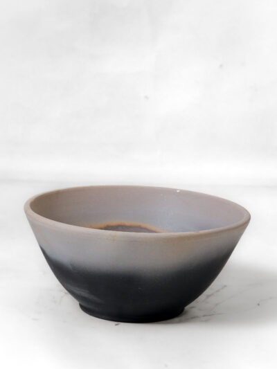 Gradient Fired Terracotta Bowl – Black & Smoke Finish