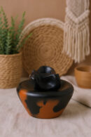 Ethnic Ember Bloom Terracotta Container – Rustic Handmade Pottery