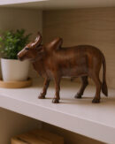 Oakstride Nandi | Handcrafted Wooden Bull Idol for Home & Puja
