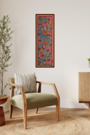 Mayur Raag Artwork – Vibrant Madhubani Peacock-Themed Wall Art