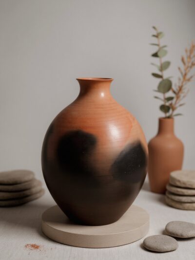 Rustic Earthen Heritage Vase – Handmade Terracotta Artwork