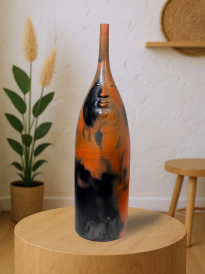 Serene Ember Guardian – Terracotta Guardian Figurine