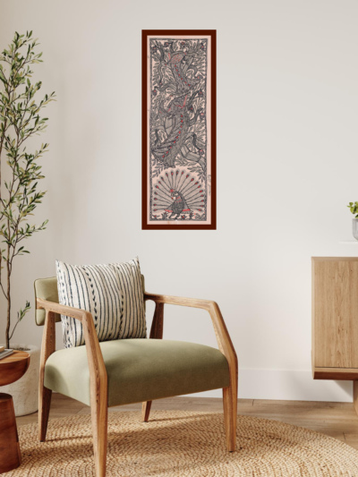 Prakriti ka Nritya Madhubani Painting – Handcrafted Nature Wall Art