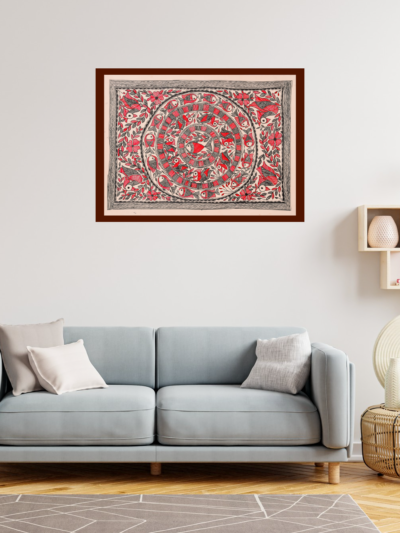 Chakra Vritti – Handpainted Madhubani Art Symbolizing Cycles & Energy