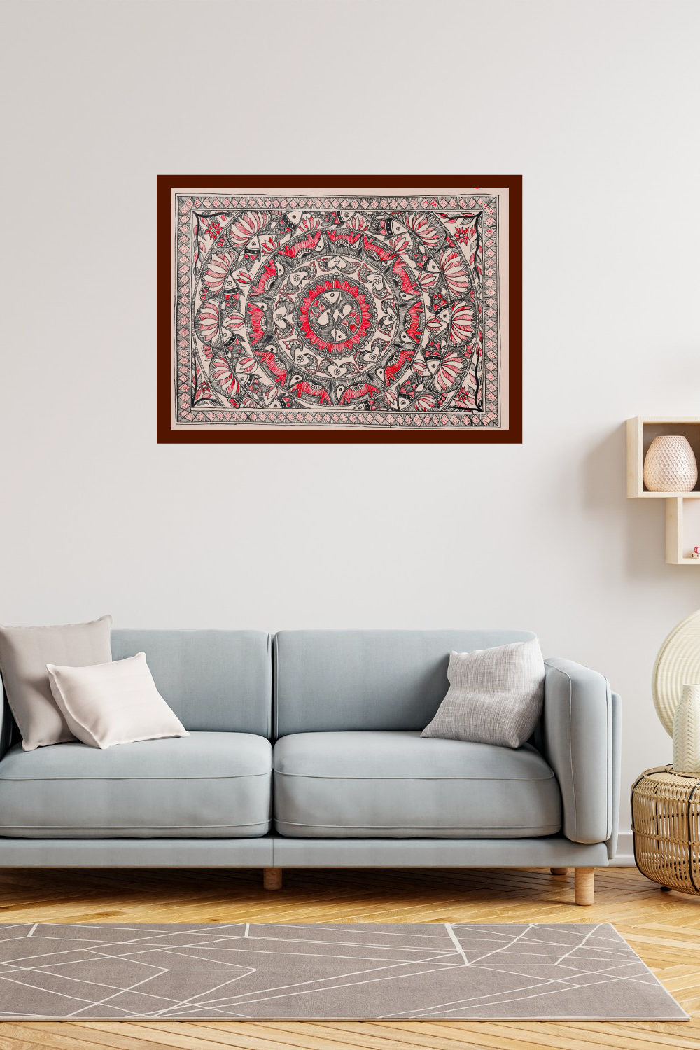 Machhli Raaj – Traditional Mithila Madhubani Painting