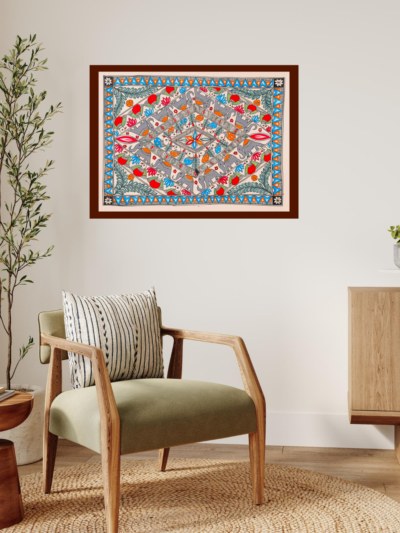 Rajgaj Yatra – Handpainted Madhubani Art Symbolizing Royal Procession