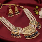 Meherbaan Thewa Pearl Cascade Festive Jewellry Necklace