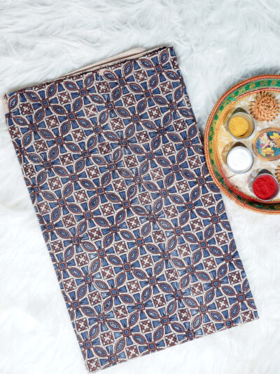 Ajrak Indigo Charm | Handcrafted Cotton Fabric