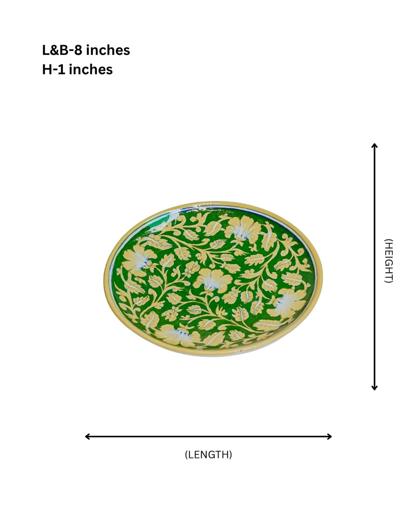 Rustic Lotus Bloom Handmade Decorative Ceramic Plate