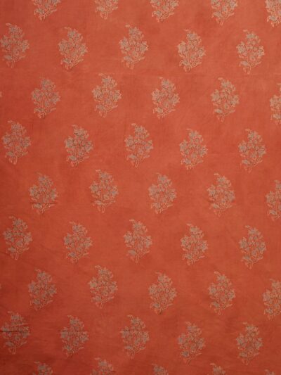 Ajrak Terracotta Vine | Handcrafted Ajrak Fabric