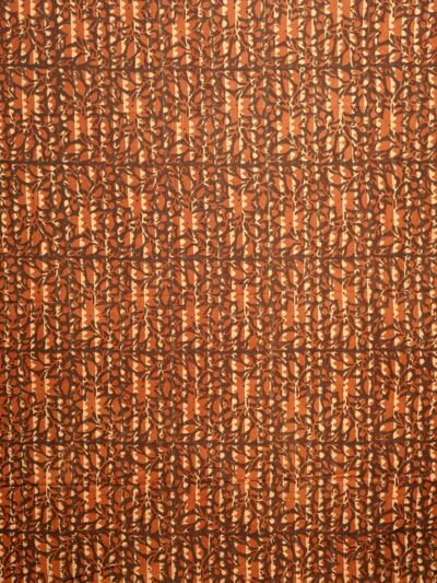 Ajrak Rust Lattice Grove | Handcrafted Ajrak Fabric