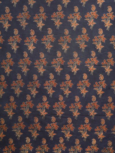 Ajrak Indigo Blossom | Handcrafted Ajrak Fabric