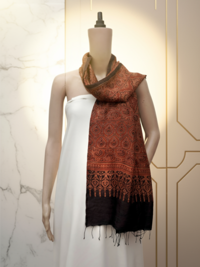 Ajrak Gulab Buta | Handwoven Stall