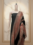 Ajrak Shyam Rekha | Handwoven Dupatta