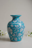 Sky Blue Handmade Ceramic Flower Vase