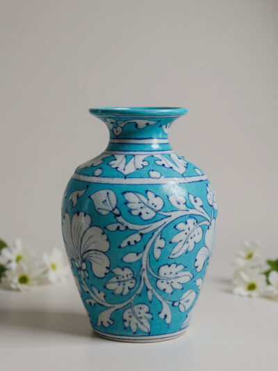 Sky Blue Handmade Ceramic Flower Vase