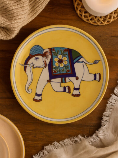 Regal Elephant Tabletop & Wall Ceramic Plate