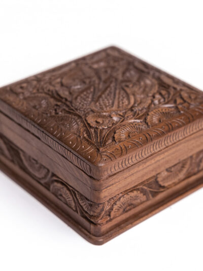 Whisperwood Carved Keepsake Box | Handcrafted Wooden Memory & Jewellry Storage