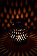 Terracotta Kalash T-Light Holder (Jali Cutwork)