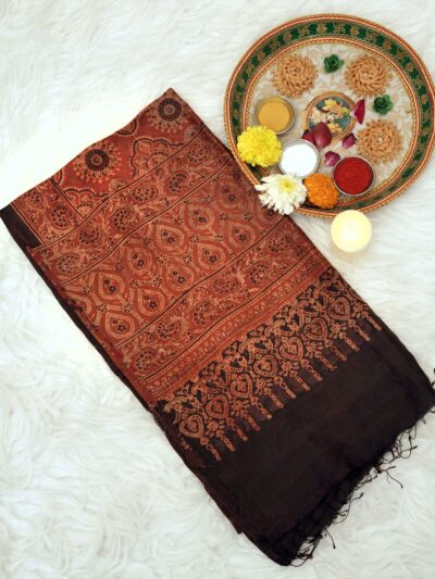 Ajrak Gulab Buta | Handwoven Stall