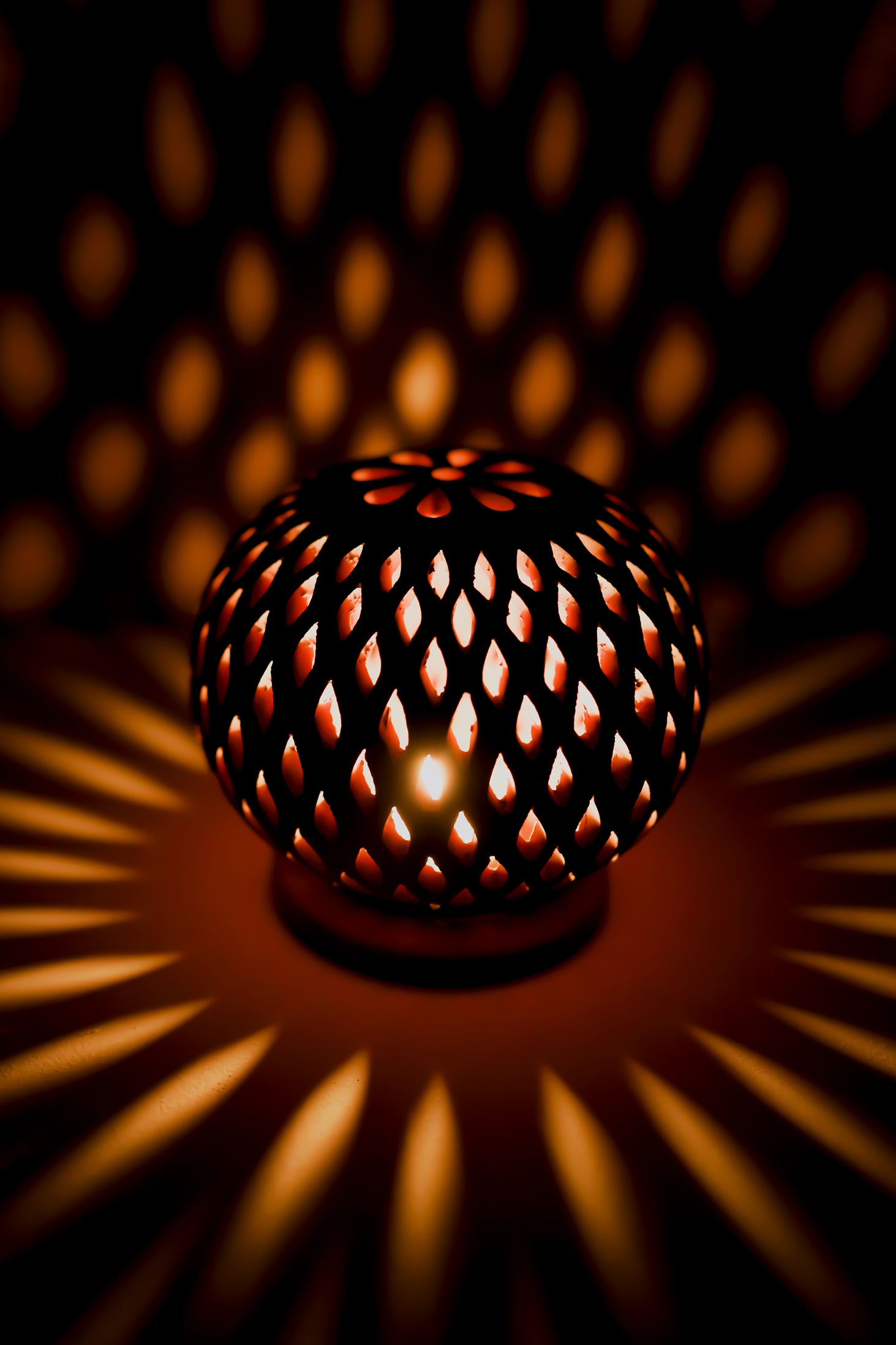 Terracotta Globe Lamp