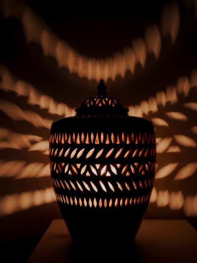 Terracotta jar Vase lamp