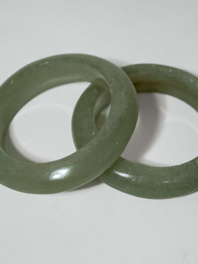 Set of 2 Green Aventurine Bangles – Chakra Healing & Energy Jewellry