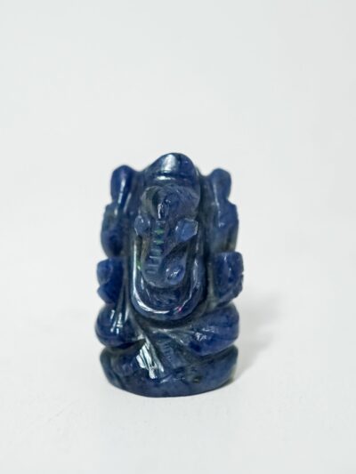 Blue Sapphire Ganesha Carving – Mindfulness & Devotional Décor