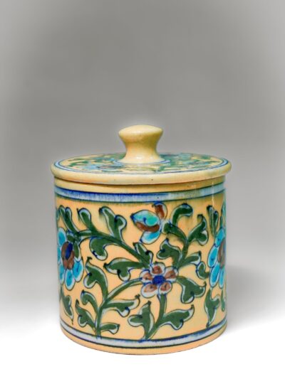Mustard Mughal Tabletop Decorative Jar