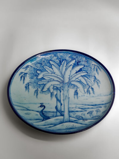 Peacock & Palm Handmade Decorative Wall Plate