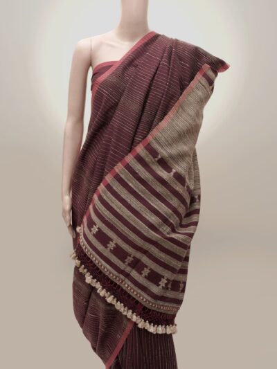 Twilight Horizon | Pagdi Gradation Handloom Saree