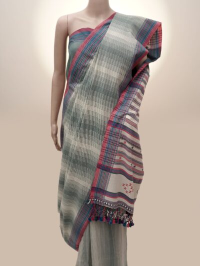 Threads of Rainbow | Pagdi Stripe Kutch Saree
